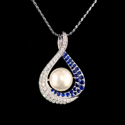 Colour Stone and Pearl Pendant